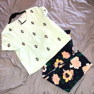 Jewels Sequined Short Sleeve Top